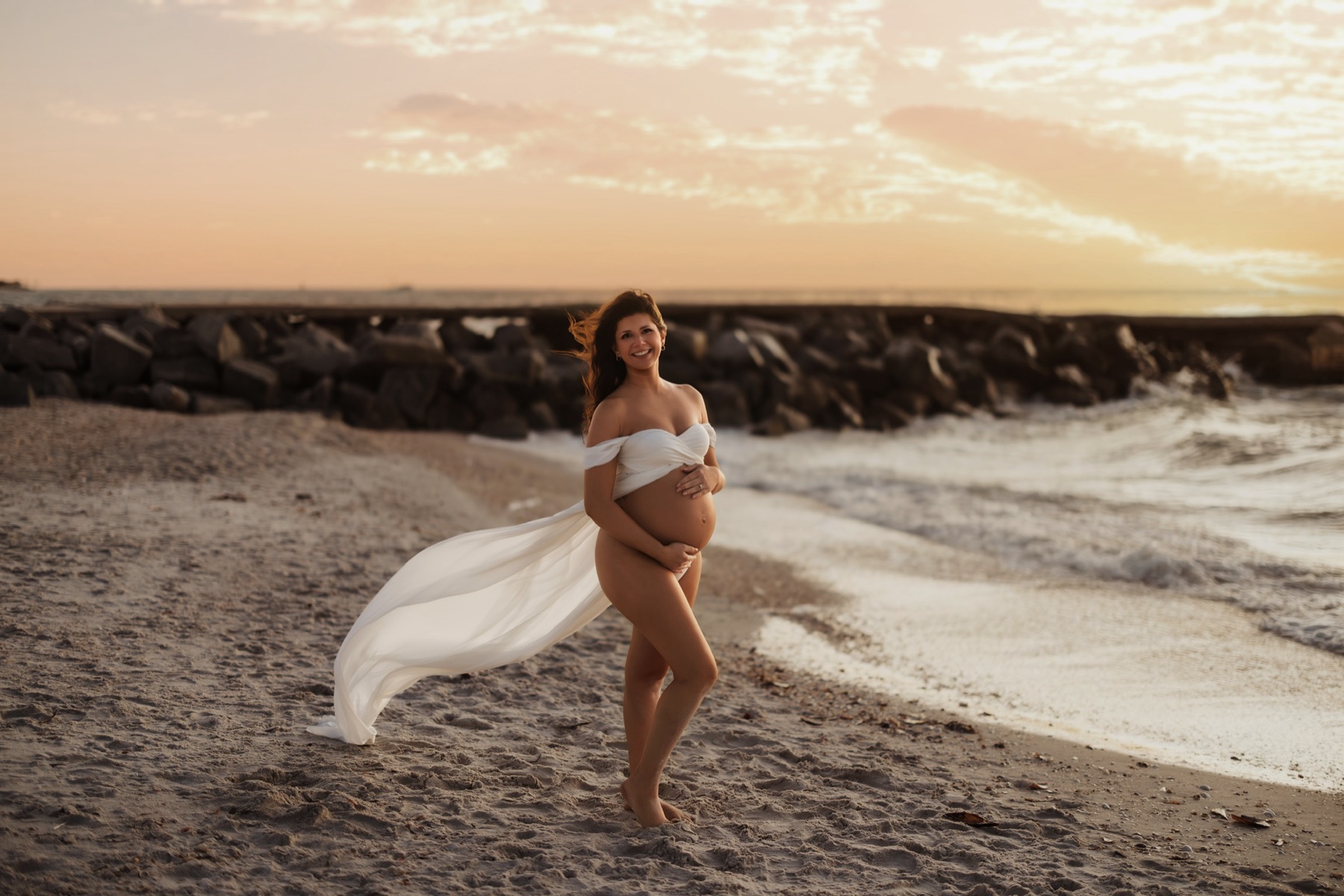 Beach maternity photography Tampa FL