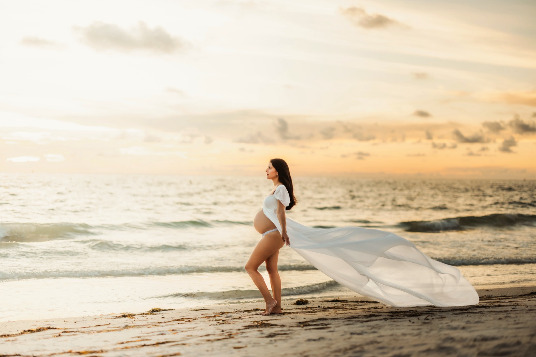 Beach maternity photography Tampa FL